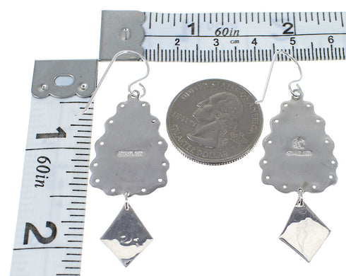 Lapis And Sterling Silver Hook Dangle Earrings AX51630